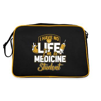 Médecin étudiant médecin cadeau médecin - Sac Retro - noir/or - Dos