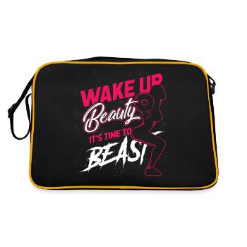 Sport Training Woman Girl Gift Squat - Retro Bag - black/gold - Back