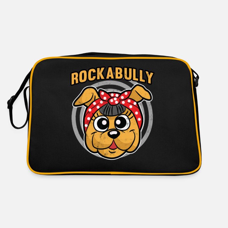 Rockabilly Bully Hund Retro Tasche
