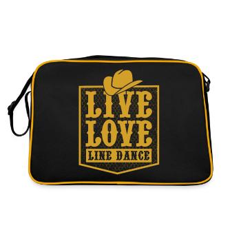 Line Dance - Sac Retro - noir/or - Dos