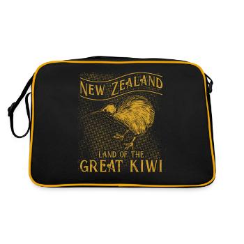 nouvelle-Zélande - Sac Retro - noir/or - Dos