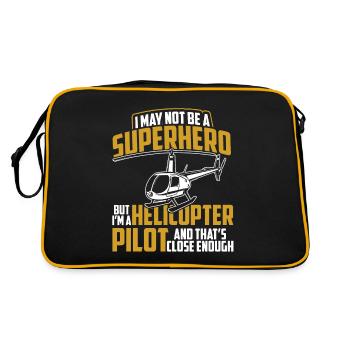 Pilote d'hélicoptère cadeau de héros d'hélicoptère - Sac Retro - noir/or - Dos