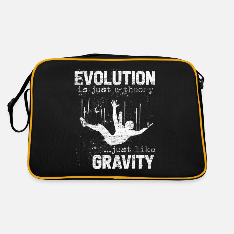 Evolution Darwin recherche théorie des sciences - Sac Retro - noir/or