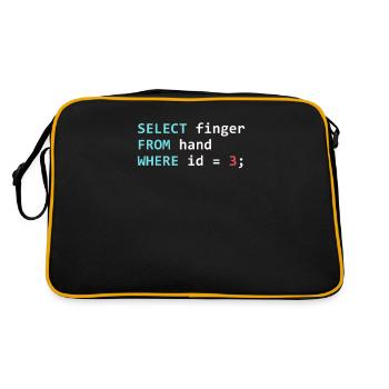 Programmer Humor shirt - Retro Bag - black/gold - Back