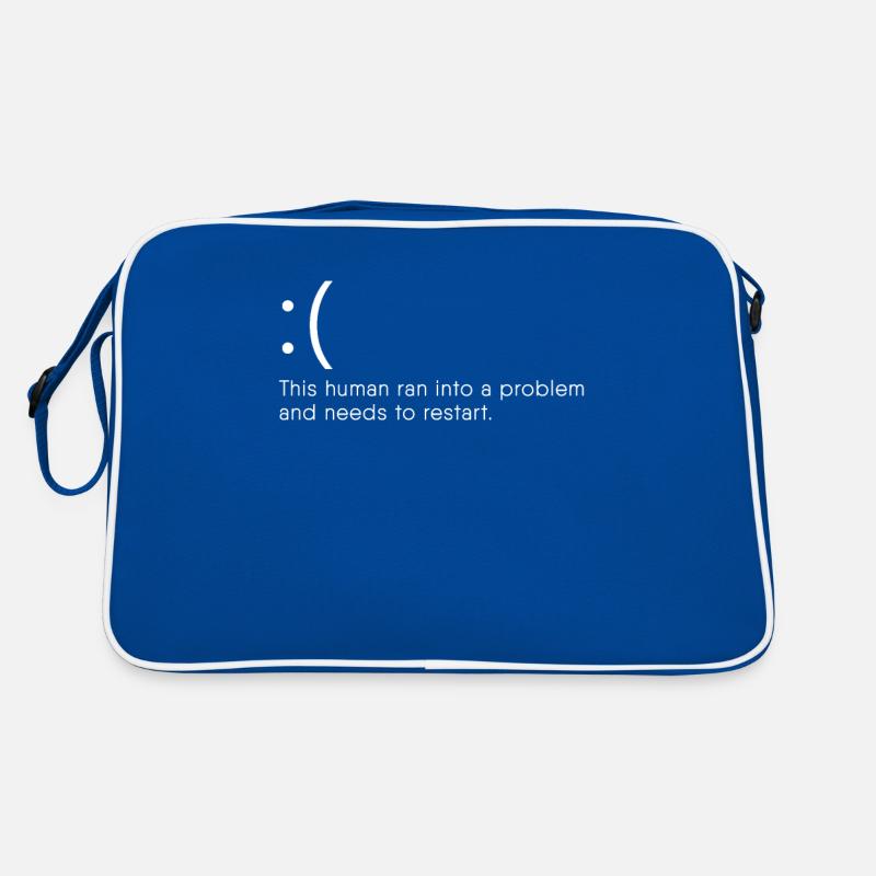 Computer Nerd Blue Screen Retro Bag