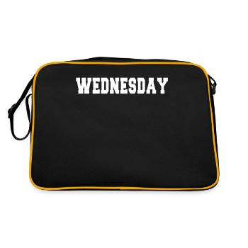 Weekday WEDNESDAY Wednesday gift idea saying - Retro Bag - black/gold - Back