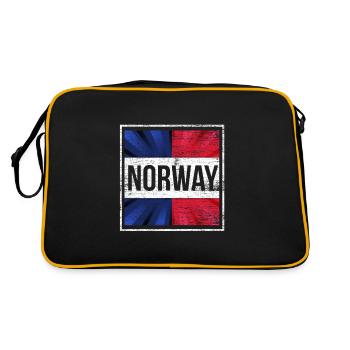 Norwegen - Retro Tasche - Schwarz/Gold - Hinten