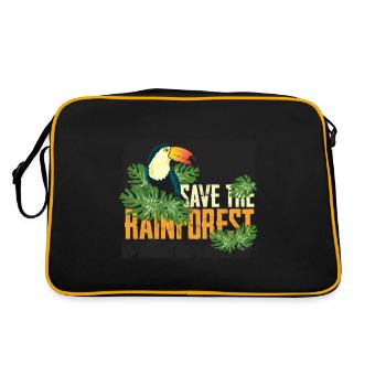 Sauver la forêt tropicale - Sac Retro - noir/or - Dos