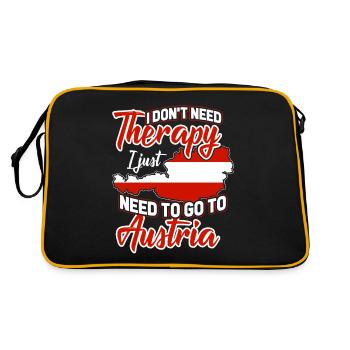 Österreich - Retro Tasche - Schwarz/Gold - Hinten