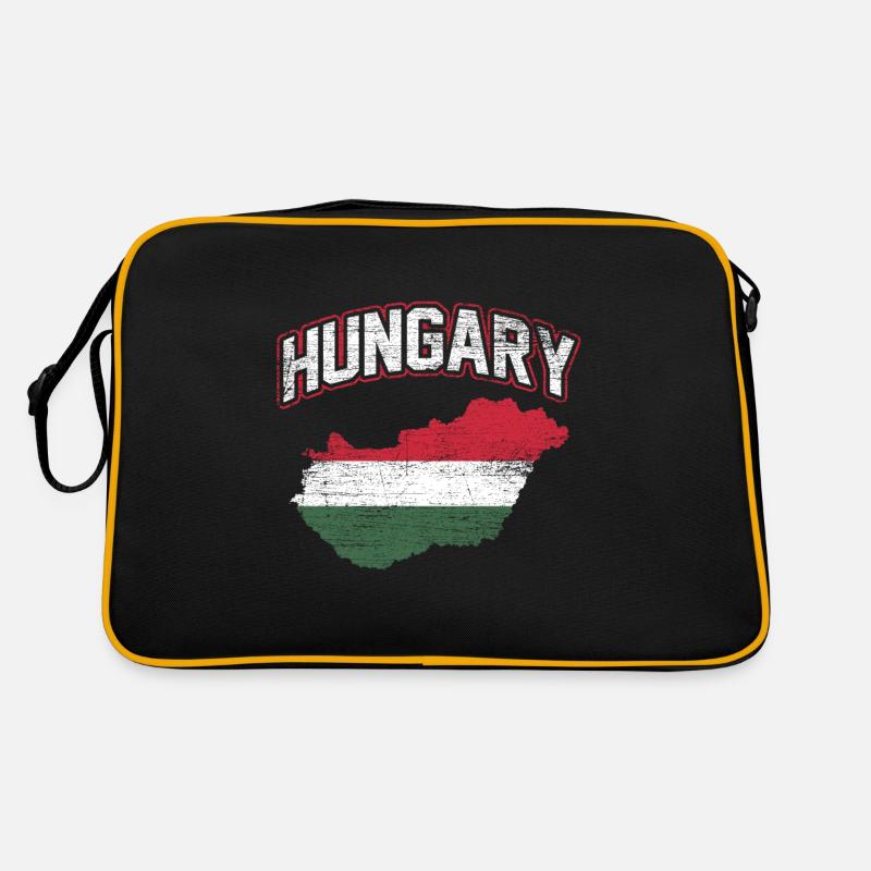Ungarn - Retro Tasche - Schwarz/Gold
