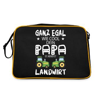 Farmer - farmer dad farmer father gift - Retro Bag - black/gold - Back
