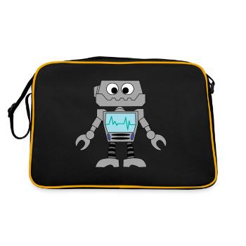 Robot Technology Computer Electronics Idée cadeau - Sac Retro - noir/or - Dos