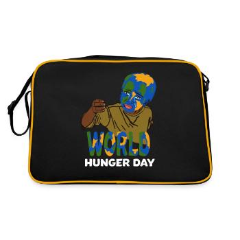 Idée de cadeau pour la faim dans le monde et la journée mondiale de l'alimentation - Sac Retro - noir/or - Dos