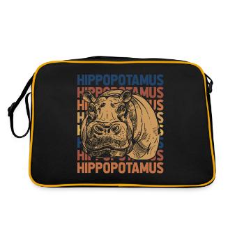 Hippo - Retro Bag - black/gold - Back
