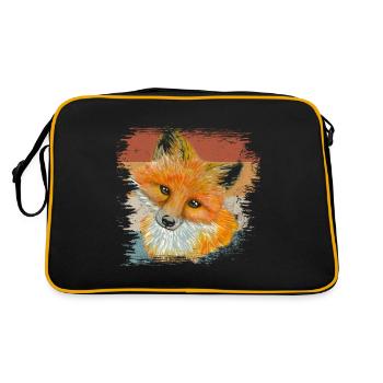 Fuchs - Retro Tasche - Schwarz/Gold - Hinten