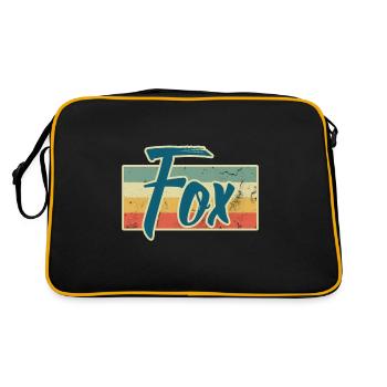 Cadeau intelligent de forêt de renard - Sac Retro - noir/or - Dos