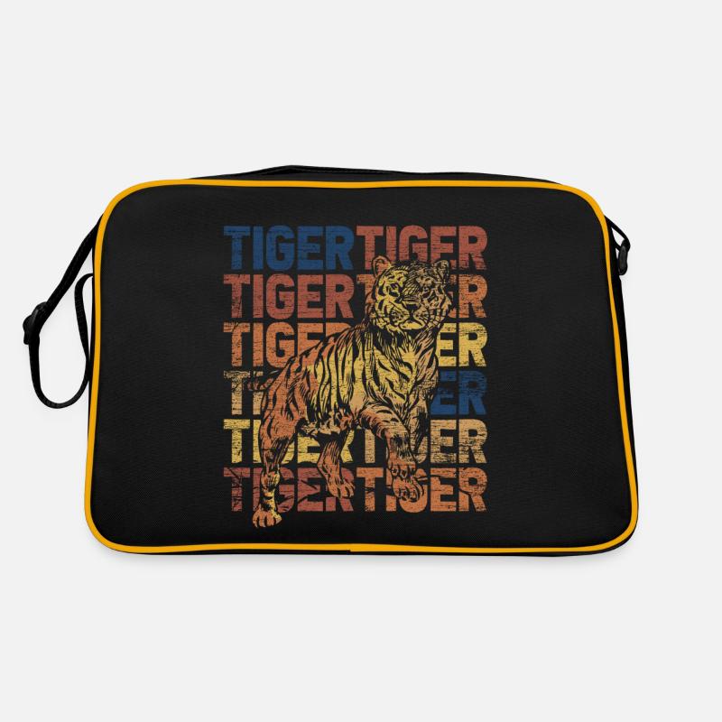Tiger - Retro Tasche - Schwarz/Gold