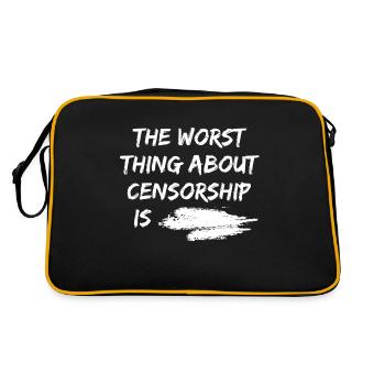 Liberté d'expression Liberté d'expression Journaliste - Sac Retro - noir/or - Dos