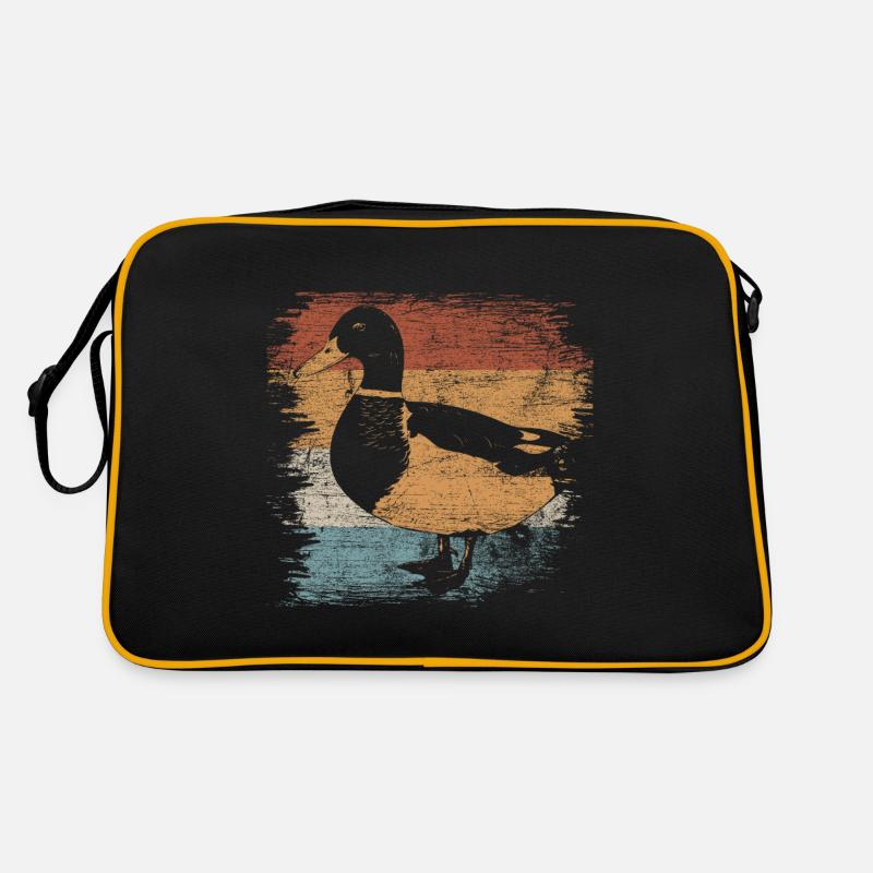 Ente - Retro Tasche - Schwarz/Gold