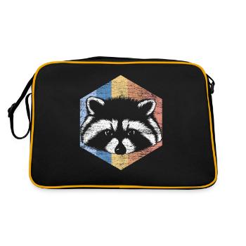 racoon - Retro Bag - black/gold - Back
