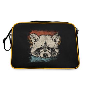 racoon - Retro Bag - black/gold - Back