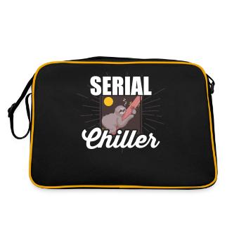 Serial Chiller - With a sleeping sloth - Retro Bag - black/gold - Back