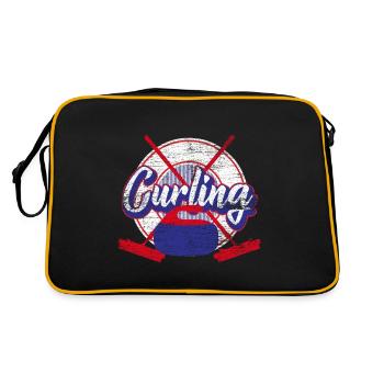 Curling - Retro Tasche - Schwarz/Gold - Hinten