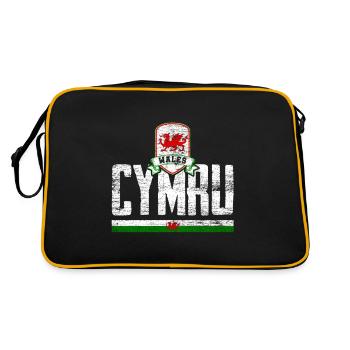 Cymru Wales - Sac Retro - noir/or - Dos