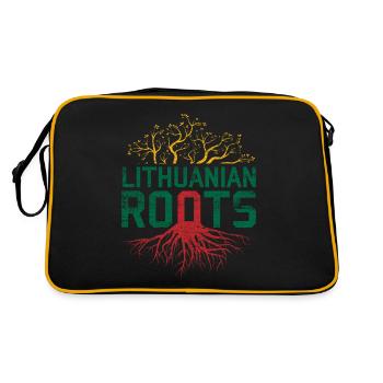 Lithuania roots - Retro Bag - black/gold - Back