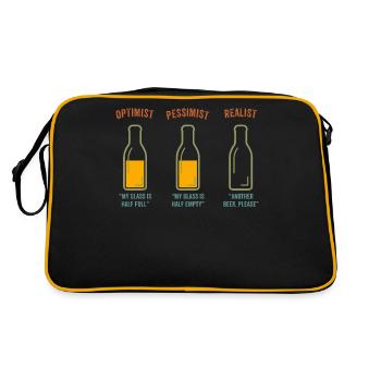 Lustiges Bier Männer Bierfest Grillparty Geschenk - Retro Tasche - Schwarz/Gold - Hinten