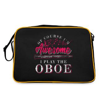 Oboe gift idea - Retro Bag - black/gold - Back