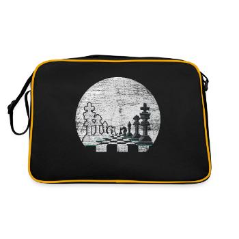 Échecs en échecs lune d’échecs jeu d’échecs - Sac Retro - noir/or - Dos