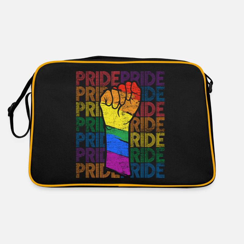 Gay Pride - Retro Tasche - Schwarz/Gold