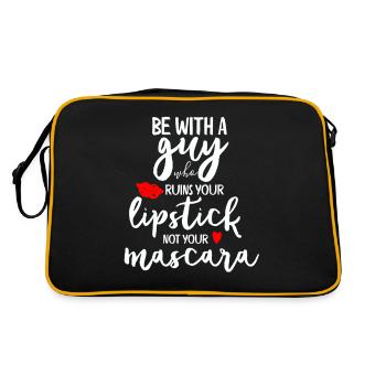 Drôles de phrases Idée de cadeau - Sac Retro - noir/or - Dos