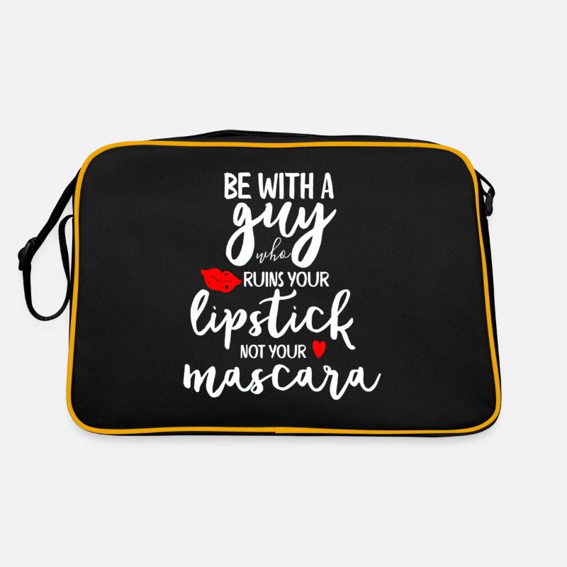 Drôles de phrases Idée de cadeau - Sac Retro - noir/or
