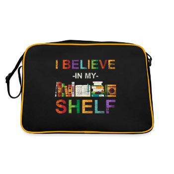 Buch - Retro Tasche - Schwarz/Gold - Hinten