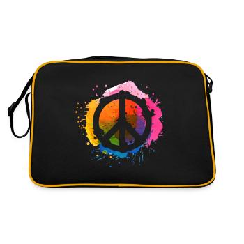 Signes de paix - Sac Retro - noir/or - Dos