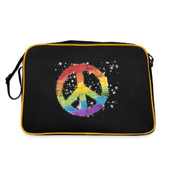 Paix La paix La mondialisation - Sac Retro - noir/or - Dos