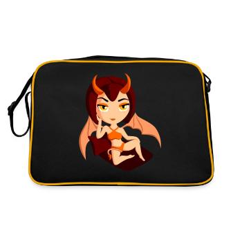 Sexy little devil halloween - Retro Bag - black/gold - Back