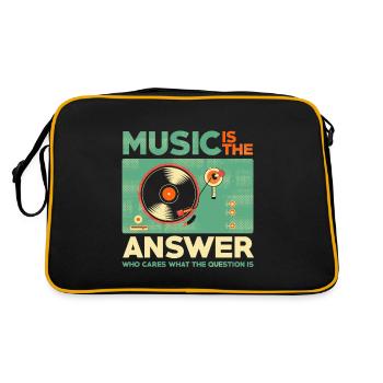 Music is the answer - Retro Bag - black/gold - Back