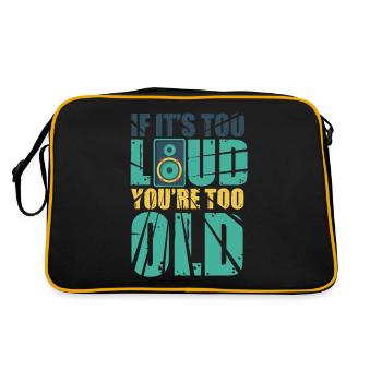 Music Musician Bass Boxing Gift Headphones - Retro Bag - black/gold - Back