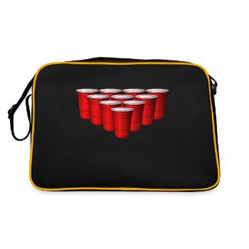 Beer pong 10 tasses - Sac Retro - noir/or - Dos