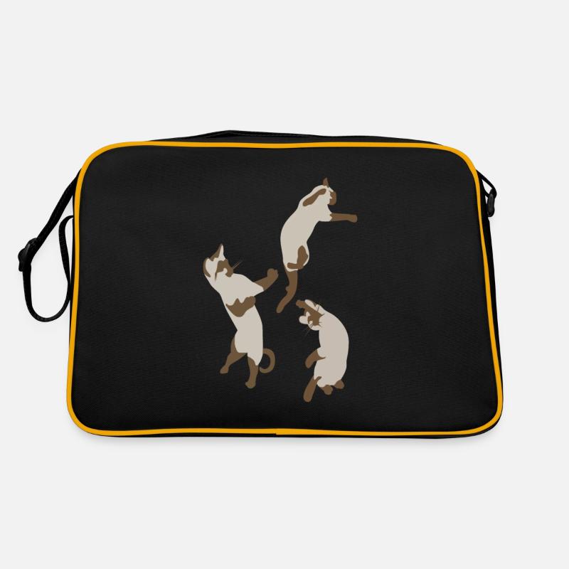 Three Cats Jumping Playful Gift Retro Bag