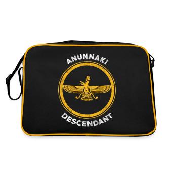 Anunnaki Descendant - Retro Tasche - Schwarz/Gold - Hinten