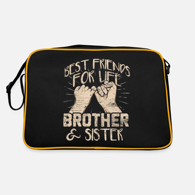 Amis de la fratrie - Sac Retro - noir/or