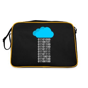 Computer Science Binary Gift Shirt - Retro Bag - black/gold - Back