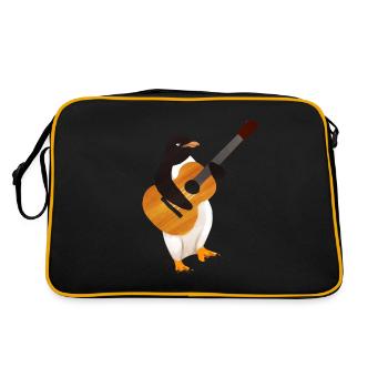 Guitare guitare acoustique Pingouin Cadeau enfants - Sac Retro - noir/or - Dos