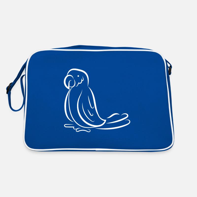 Parrot budgie parakeet silhouette gift Retro Bag