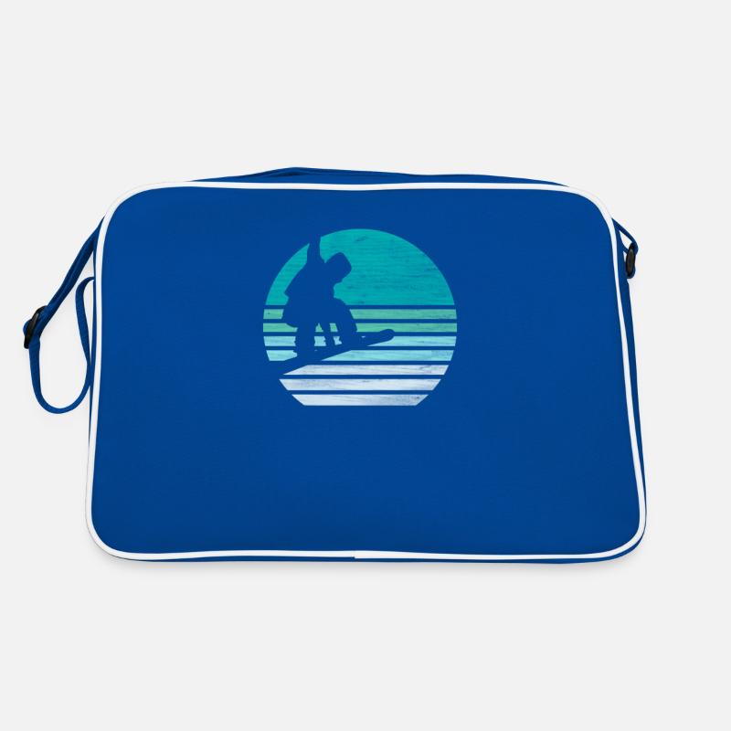 Snowboard Schnee Wintersport Retro Retro Tasche