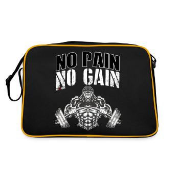 Pas de douleur pas de gain pour s’entraîner dans le gymnase dur - Sac Retro - noir/or - Dos